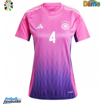 Tyskland Jonathan Tah #4 Bortedrakt Dame EM 2024 Kortermet